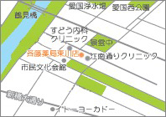 斉藤薬局 東川店　地図